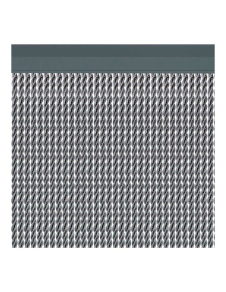 Rideau Acudam Manacor Portes Argenté Extérieur PVC Aluminium 90 x 210 cm