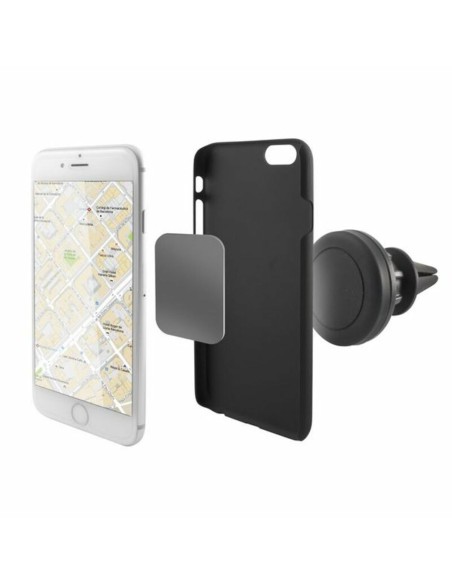 Support Magnétique pour Téléphone Portable pour Voiture KSIX 360º Noir