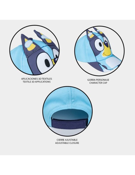 Casquette enfant avec oreilles Bluey Bleu