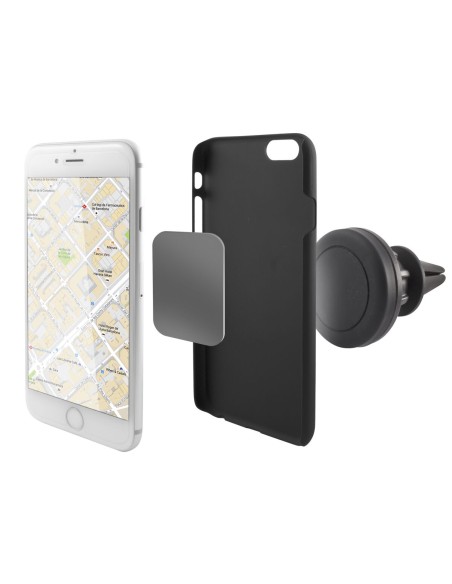 Support Magnétique pour Téléphone Portable pour Voiture KSIX 360º Noir