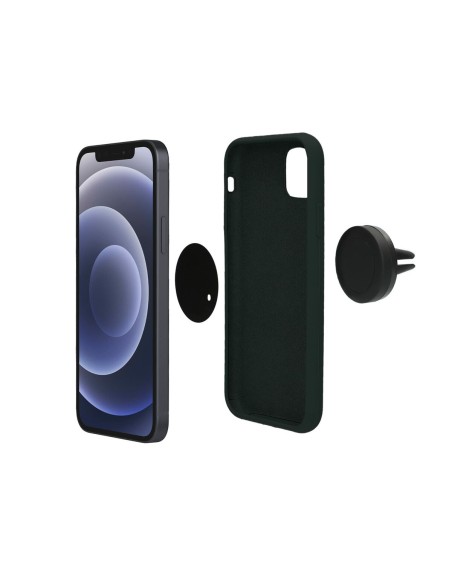 Support Magnétique pour Téléphone Portable pour Voiture KSIX 360º Noir