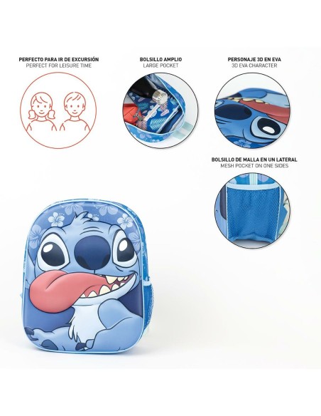Cartable Stitch Bleu 25 x 31 x 10 cm