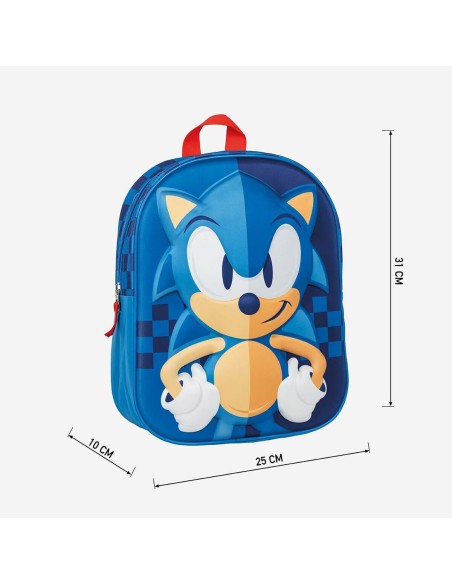Cartable Sonic Bleu 25 x 31 x 10 cm