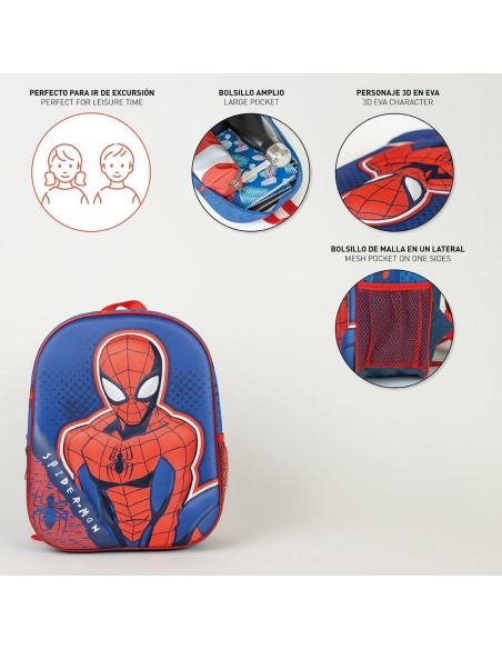 Cartable Spider-Man Bleu 25 x 31 x 10 cm