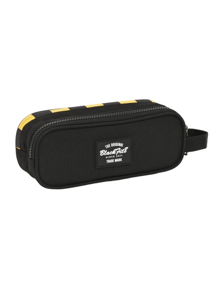 Trousse Fourre-Tout Double BlackFit8 Zone Noir 21 x 8 x 6 cm