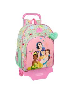 Cartable Disney Princess Bloom Vert Rose 33 x 42 x 14 cm