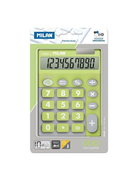 Calculatrice Milan DUO Vert 14,5 x 10,6 x 2,1 cm