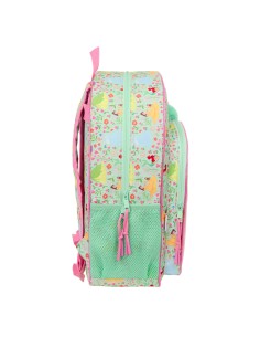 Cartable Disney Princess Bloom Vert Rose 33 x 42 x 14 cm 2