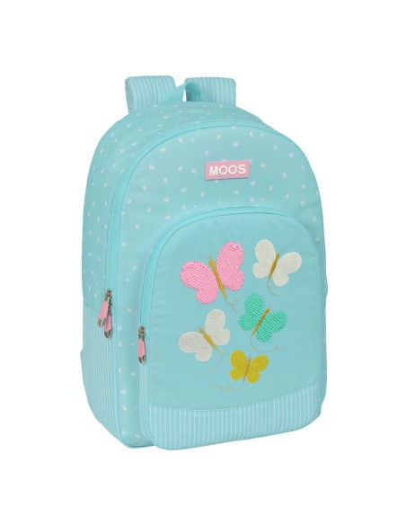 Cartable Moos Butterflies Bleu 30 x 46 x 14 cm