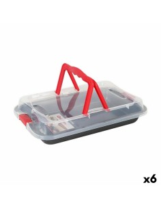Moule amovible Quttin Acier au carbone Noir Transparent 36 x 23 x 4,5 cm (6 Unités)