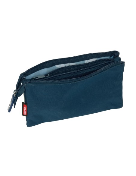 Trousse Fourre-Tout Triple Kelme Epic Blue marine 22 x 12 x 3 cm