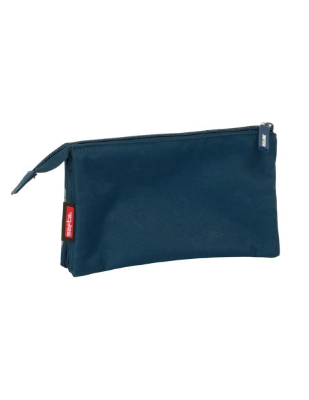 Trousse Fourre-Tout Triple Kelme Epic Blue marine 22 x 12 x 3 cm