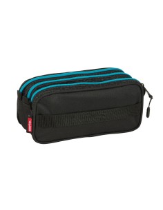 Trousse Fourre-Tout Triple Kelme Iron Noir 21,5 x 10 x 8 cm 2