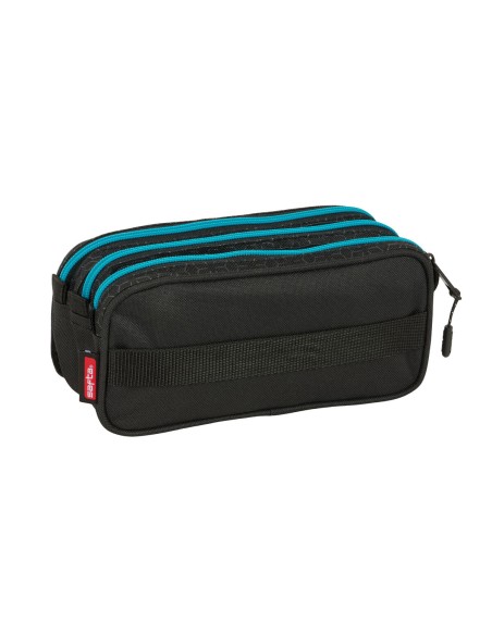 Trousse Fourre-Tout Triple Kelme Iron Noir 21,5 x 10 x 8 cm