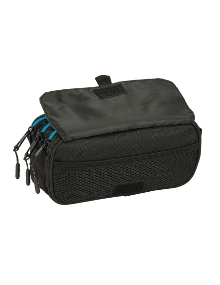 Trousse Fourre-Tout Triple Kelme Iron Noir 21,5 x 10 x 8 cm