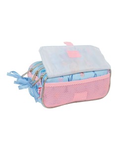 Trousse Fourre-Tout Triple Frozen Ice magic Bleu clair 21,5 x 10 x 8 cm 2