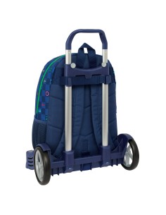 Cartable à roulettes Benetton Damero Blue marine 30 x 46 x 14 cm 2