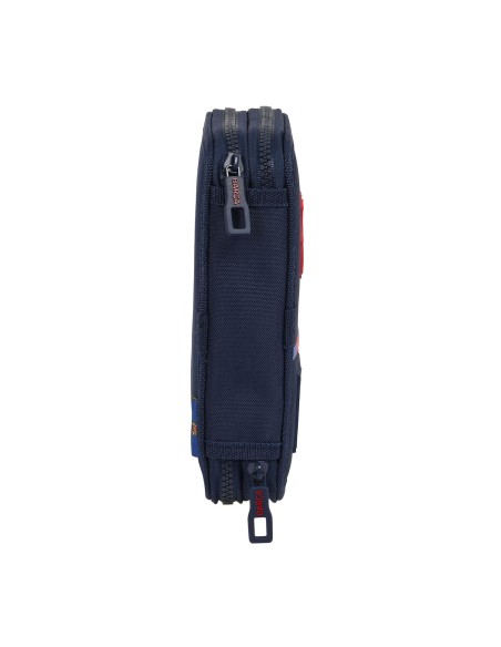 Trousse Scolaire avec Accessoires F.C. Barcelona Blue marine 12.5 x 19.5 x 4 cm (28 Pièces)
