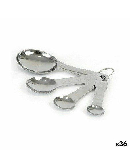 Ensemble de cuillères à mesurer Wooow Acier inoxydable 4 Pièces (36 Unités)