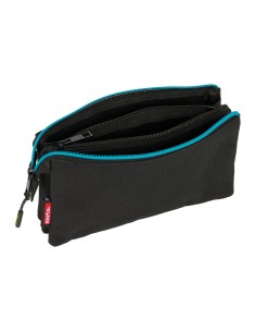 Trousse Fourre-Tout Triple Kelme Iron Noir 22 x 12 x 3 cm 2
