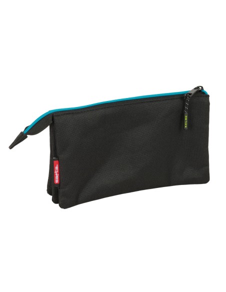 Trousse Fourre-Tout Triple Kelme Iron Noir 22 x 12 x 3 cm