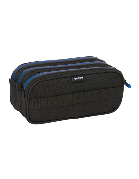 Trousse Fourre-Tout Triple Kelme Jet black Noir 21,5 x 10 x 8 cm