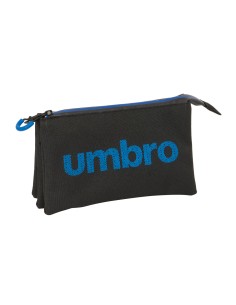 Trousse Fourre-Tout Triple Kelme Jet black Noir 22 x 12 x 3 cm