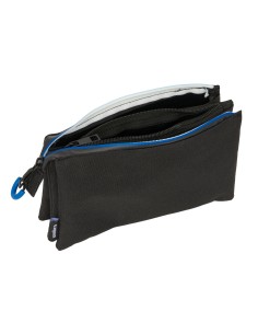 Trousse Fourre-Tout Triple Kelme Jet black Noir 22 x 12 x 3 cm 2
