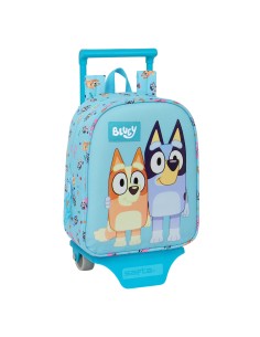 Cartable à roulettes Bluey Bleu ciel 22 x 27 x 10 cm