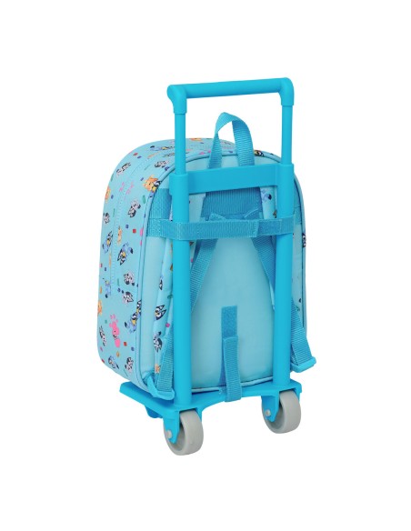Cartable à roulettes Bluey Bleu ciel 22 x 27 x 10 cm