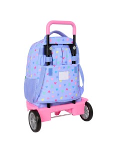 Cartable à roulettes Benetton Lila Lila 33 x 45 x 22 cm 2