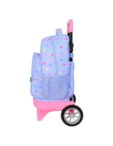 Cartable à roulettes Benetton Lila Lila 33 x 45 x 22 cm