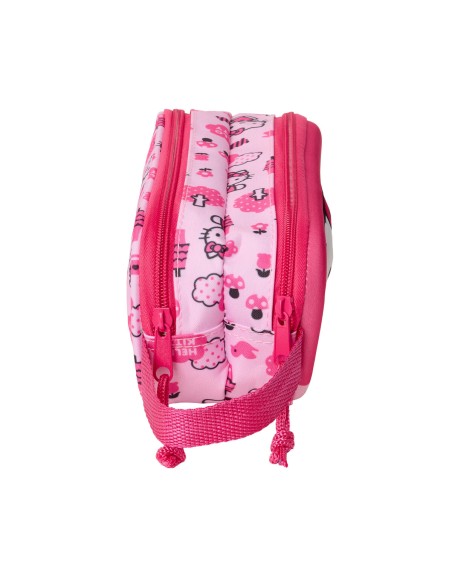 Trousse Fourre-Tout Double Hello Kitty Rose 21 x 8 x 6 cm