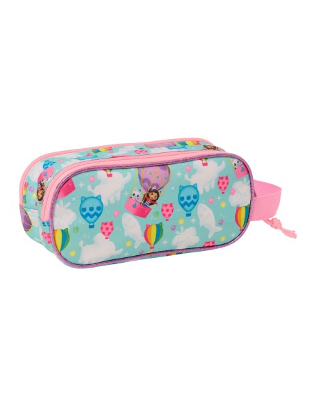 Trousse Fourre-Tout Double Gabby's Dollhouse Rose Bleu ciel 21 x 8 x 6 cm 3D