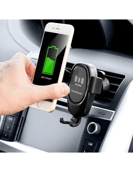 Support pour téléphone portable avec chargeur de voiture sans fil Wolder InnovaGoods
