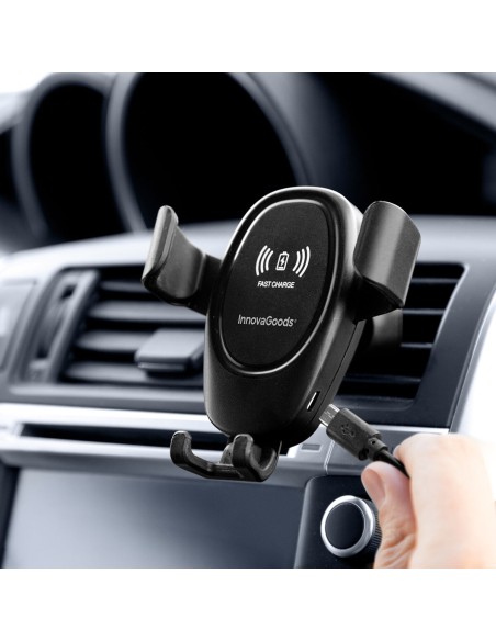 Support pour téléphone portable avec chargeur de voiture sans fil Wolder InnovaGoods