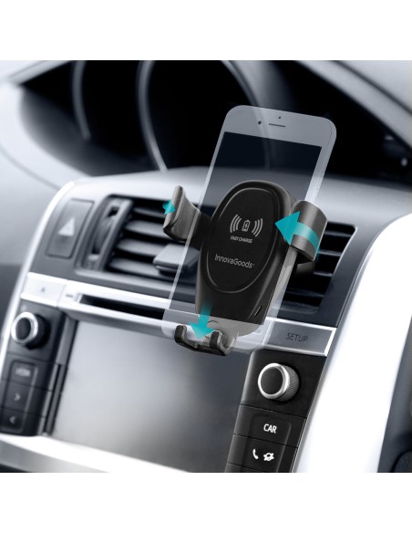 Support pour téléphone portable avec chargeur de voiture sans fil Wolder InnovaGoods