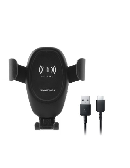 Support pour téléphone portable avec chargeur de voiture sans fil Wolder InnovaGoods