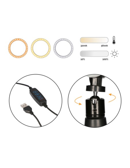 Trépied Mobile Studio Live KSIX LED 14W Noir