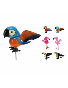Figure décorative de jardin Progarden Métal Oiseau 12,5 x 14 x 67 cm Pot