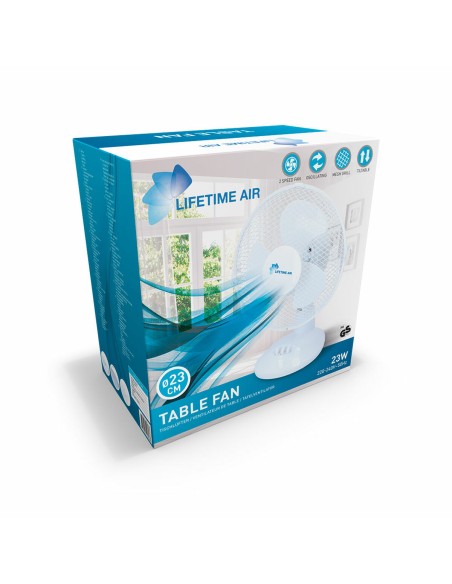Ventilateur de Bureau Lifetime Blanc 22 W 27 x 21 x 35,2 cm