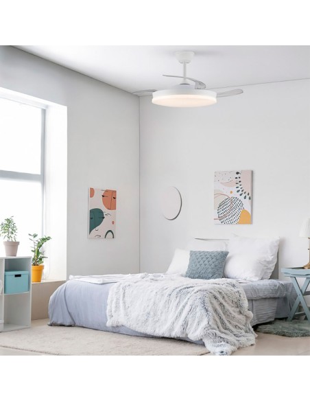 Ventilateur de Plafond CristalRecord Blanc 72 W (3000 K) (4000 K)