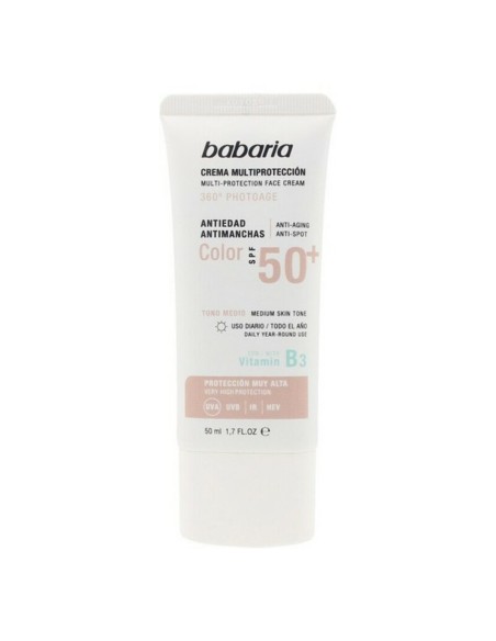 Crème Solaire Anti-Tâches Multi-Protection Color Babaria Solar Multiproteccion SPF 50+ 50 ml