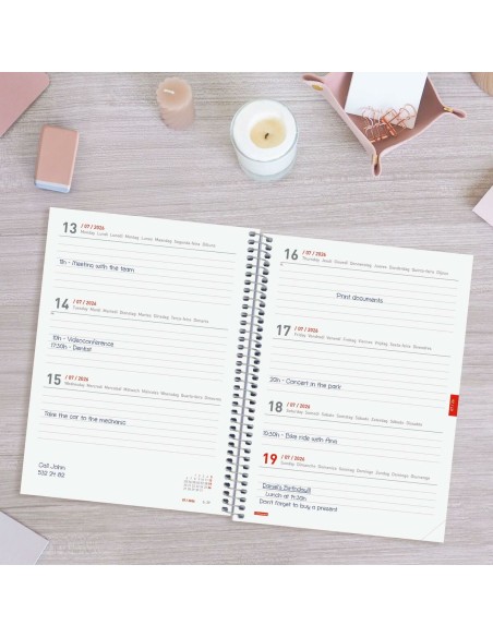 Agenda Finocam PRETTY Multicouleur A5 15,5 x 21,2 cm 2025-2026
