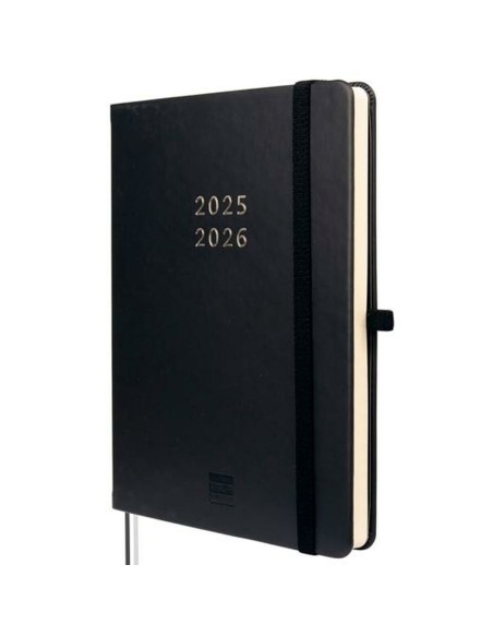 Agenda Finocam MÍNIMAL Noir A5 14 x 19 cm 2025-2026