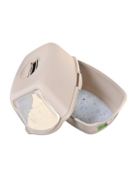 Bac à litière pour chats Diamentiq BAYA Beige Plastique 40 x 38,7 x 55,5 cm