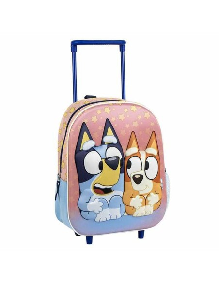 Cartable 3D avec roulettes Bluey Rose 25,0 x 31,0 x 10,0 cm
