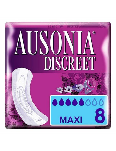 Compresses pour Incontinence DISCREET mAXI Ausonia Discreet (8 uds) 8 Unités