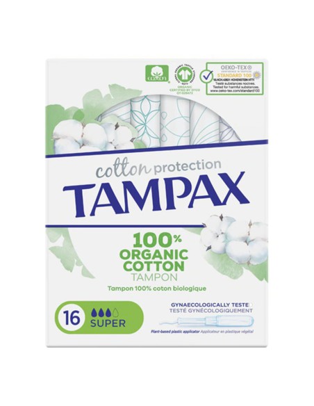 Tampons Super ORGANIC Tampax Tampax Organic Super (16 uds) 16 Unités