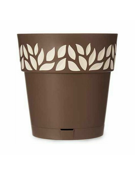 Pot auto-arrosant Stefanplast Cloe Marron Plastique 29 x 29 x 29 cm (6 Unités)